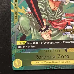 One Piece Card Game P-042 Roronoa Zoro CS2024 Event Pack Championship ENGLISH NM - Image 3