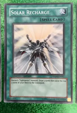 Yugioh TCG cards x3 set Solar Recharge ANPR-ENSE1 Limited Edition Super Rare - Image 4