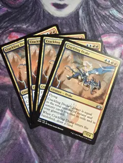 (x4) Crackling Drake 163/259 Playset Non Foil Uncommon Guilds of Ravnica MTG NM - Image 1
