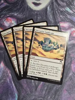 MTG Modern Horizons 3 C Deceptive Landscape #0219 PLAYSET 4X X4 - Image 1