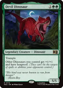 Devil Dinosaur Light Play, English Magic the Gathering MTG Commander: Marvel Sup - Image 1