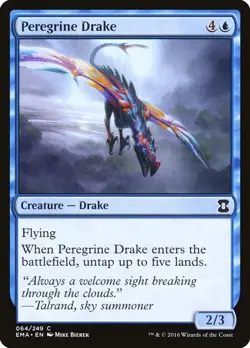 Peregrine Drake 64 Common Eternal Masters Magic: The Gathering Near Mint - Image 1