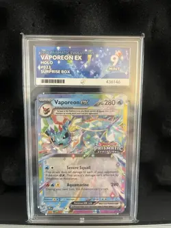 Pokemon TCG Vaporeon EX Prismatic Stamped Promo Card 023/131 Evolutions Ace 9 - Image 1