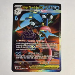 Pokemon Mega Greninja ex 100/086 Ultra Rare ME04: Chaos Rising Pokemon Near Mint - Image 1