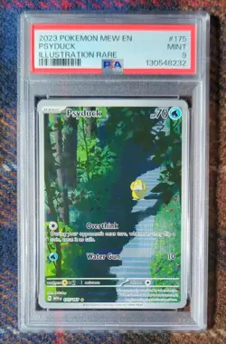 2023 POKEMON MEW EN-151 ILLUSTRATION RARE #175 PSYDUCK PSA 9 - Image 1