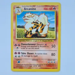 Arcanine 23/102 Uncommon Base Set Pokemon Card WOTC 1999 LP - Image 1