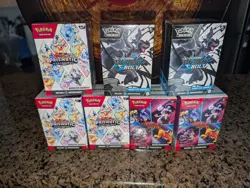 Pokemon Booster Bundle Lot Prismatic Evolutions, Black Bolt , & Destined Rivals - Image 1