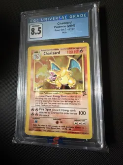 CGC 8.5 Charizard Holo Base Set 2 4/130 Pokemon TCG Card 2000 English - Image 2