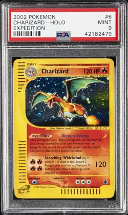 2002 POKEMON EXPEDITION #6 CHARIZARD-HOLO PSA 9 - Image 1