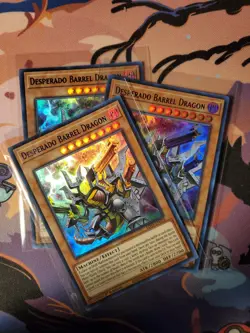 Yugioh Desperado Barrel Dragon 1st Ultra Rare Blue Green Purple NM - Image 1