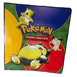 Vintage 1999 Pokemon Wizards of the Coast Ultra Pro 3 Ring Binder Snorlax Mewtwo - Image 1
