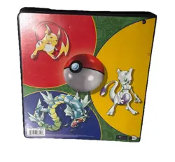 Vintage 1999 Pokemon Wizards of the Coast Ultra Pro 3 Ring Binder Snorlax Mewtwo - Image 2