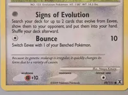 Pokemon Eevee LV.10 59/111 Rising Rivals Basic 50HP Common Regular English 2009 - Image 3