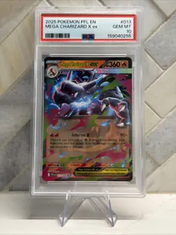 Pokemon TCG Mega Charizard X Ex 013/094 Phantasmal Flames PSA 10 - Image 1