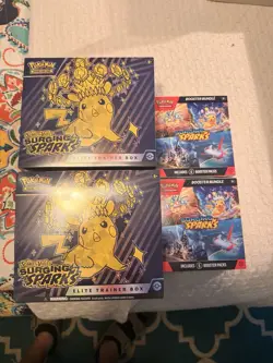 Pokemon Surging Sparks Lot! 🔥 2 Elite Trainer Box and 2 Booster Bundle - Image 1