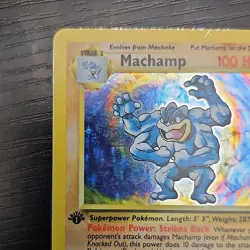 Wizards of the Coast Pokemon TCG Machamp Base Set Unlimited Holo Rare EN 1999 - Image 2