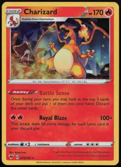 Charizard (Cracked Ice Holo) 25/185 NM Deck Exclusives Holo Rare Pokemon - Image 1