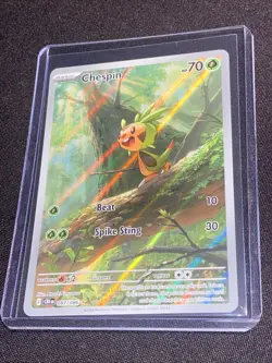 Chespin 087/086 Me04: Chaos Rising Full Art Holo NM Pack Fresh CRI Pokemon TCG - Image 1