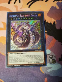 Yugioh Number 92: Heart-eartH Dragon BLMR-EN077 Secret Rare 1st Ed - Image 1