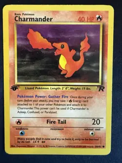 Charmander 50/82 1st Edition LP Team Rocket Vintage Pokemon - Image 1
