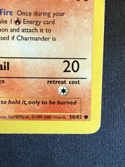 Charmander 50/82 1st Edition LP Team Rocket Vintage Pokemon - Image 5