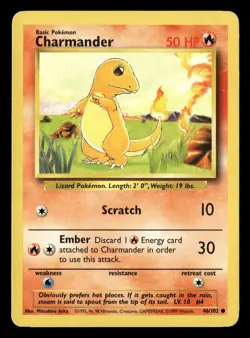 Pokemon Base Set #46/102 Charmander - Image 1