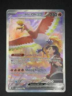 Pokemon TCG Ethan's Ho-Oh EX 230/182 - SV Destined Rivals SIR - NM - Image 3