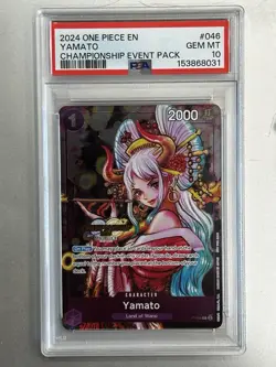 2024 One Piece EN Championship Event Pack #046 Yamato PSA 10 GEM MINT - Image 1