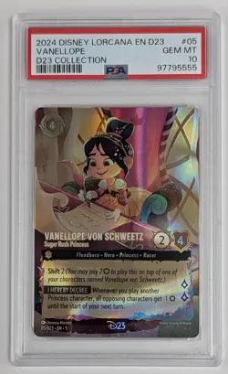 2024 D23 Disney Lorcana .. VANELLOPE VON SCHWEETZ #5 .. PSA 10 - Image 3