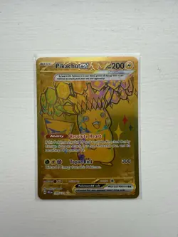 Pokemon TCG Pikachu Ex Gold Hyper Rare 179/131 Prismatic Evolutions English NM - Image 1