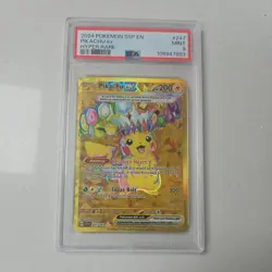 Pikachu ex Hyper Rare Gold 179/131 prismatic evolutions Pokemon TCG PSA 9 - Image 1