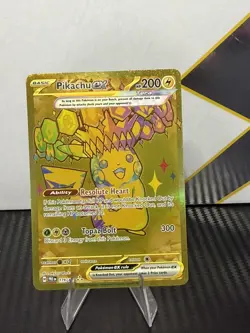 Pokemon TCG Prismatic Evolutions Pikachu EX 179/131 Hyper Rare Gold M/NM - Image 1