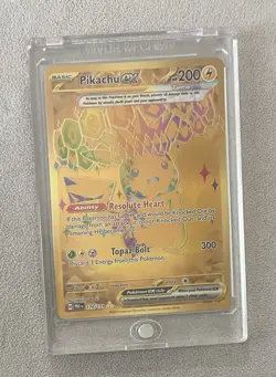 Pokemon TCG Prismatic Evolutions Pikachu EX Gold Hyper Rare 179/131 NM - Image 1