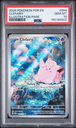 2026 POKEMON POR EN-PERFECT ORDER ILLUSTRATION RARE #094 CLEFAIRY PSA 10 - Image 1