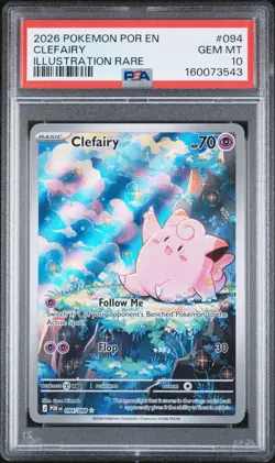 2026 POKEMON POR EN-PERFECT ORDER ILLUSTRATION RARE #094 CLEFAIRY PSA 10 - Image 1