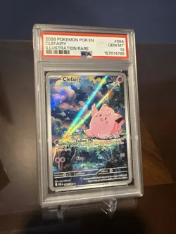 2026 POKEMON POR EN-PERFECT ORDER ILLUSTRATION RARE #094 CLEFAIRY PSA 10 - Image 1