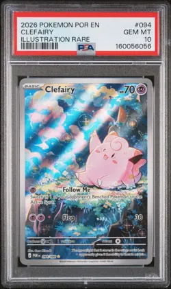 2026 POKEMON POR EN-PERFECT ORDER ILLUSTRATION RARE #094 CLEFAIRY PSA 10 - Image 1