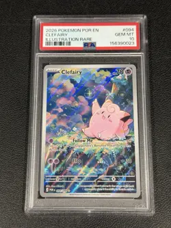 2026 POKEMON POR EN-PERFECT ORDER ILLUSTRATION RARE #094 CLEFAIRY PSA 10 - Image 1