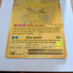 Pokemon TCG Mega Greninja ex 122/086 Chaos Rising Gold Secret Rare NM English - Image 2