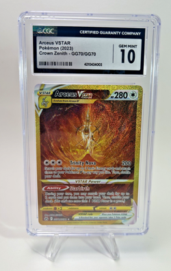 CGC 10 GEM MINT Arceus Vstar GG70 Crown Zenith Full Art Holo Pokemon card - Image 1