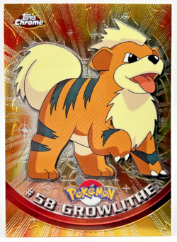 Pokemon Card Topps Chrome Growlithe #58 NM - Image 1