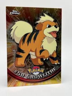 Pokemon Card Topps Chrome Growlithe #58 NM - Image 4