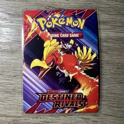 Destined Rivals Pack Art Trainer Tip Card - Ethan’s Ho-Oh | PreRelease Deck RARE - Image 1