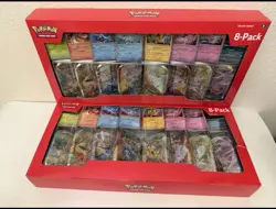 Pokemon TCG Prismatic Evolutions Costco 8 Mini-Tin Bundle w/ Promo Cards SEALED - Image 1