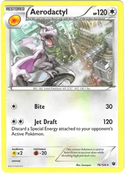 Pokemon AERODACTYL RARE XY Fates Collide 76/124 NM/Mint Never Played Cards - Image 1
