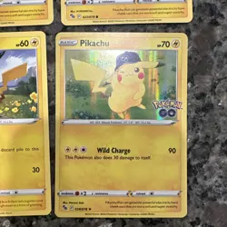 Pokemon TCG - Pikachu Lot 6 Cards - Pikachu SWSH039 Promo, Pokemon GO & More - Image 3