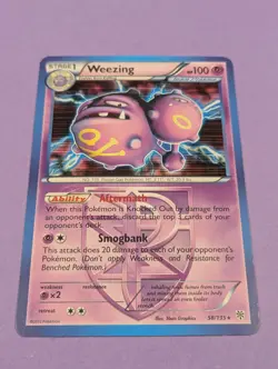 Weezing - 58/13 - Rare Holo Plasma Storm - Pokemon Card - LP - Image 1