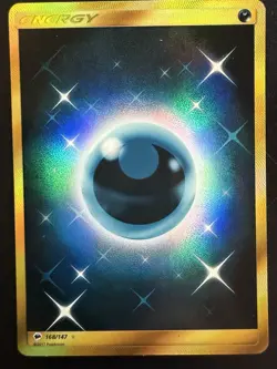 2017 Pokemon TCG Dark Energy Secret Rare Gold Card- #168/147-Burning Shadows NM - Image 1