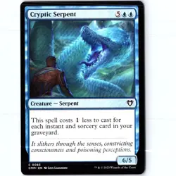 Cryptic Serpent 83 Common Commander Masters Magic: The Gathering Near Mint - Image 1
