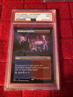 PSA 9 Mint Stormcarved Coast (284) Borderless Innistrad: Crimson Vow VOW MTG - Image 1